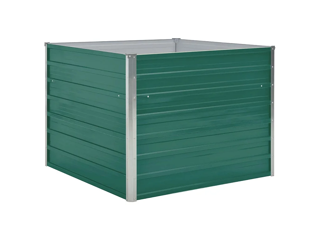 Jardinière 100 x 100 x 77 cm Acier galvanisé Vert BE8778