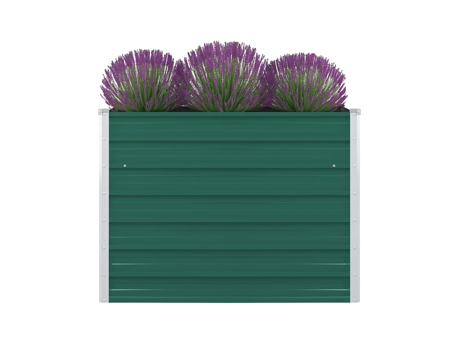 Jardinière 100 x 100 x 77 cm Acier galvanisé Vert BE8778