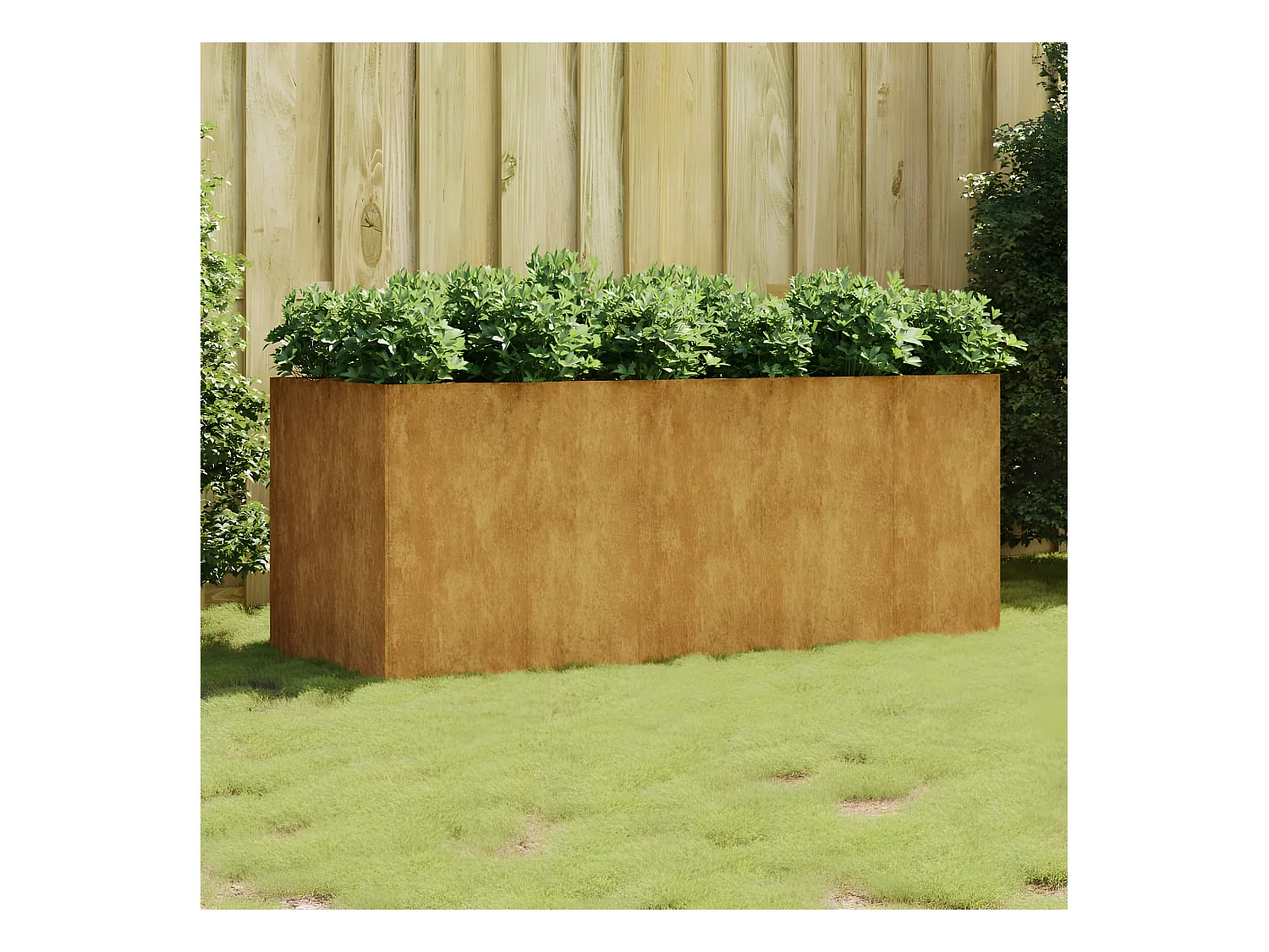 Jardinera acero corten 200x80x80 cm ES38973