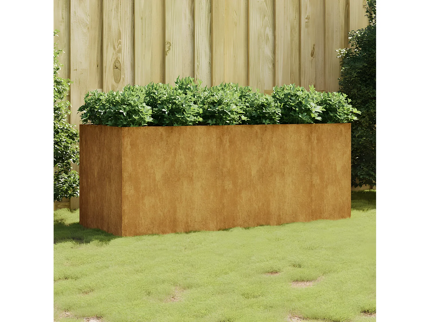 Jardinera acero corten 200x80x80 cm ES38973