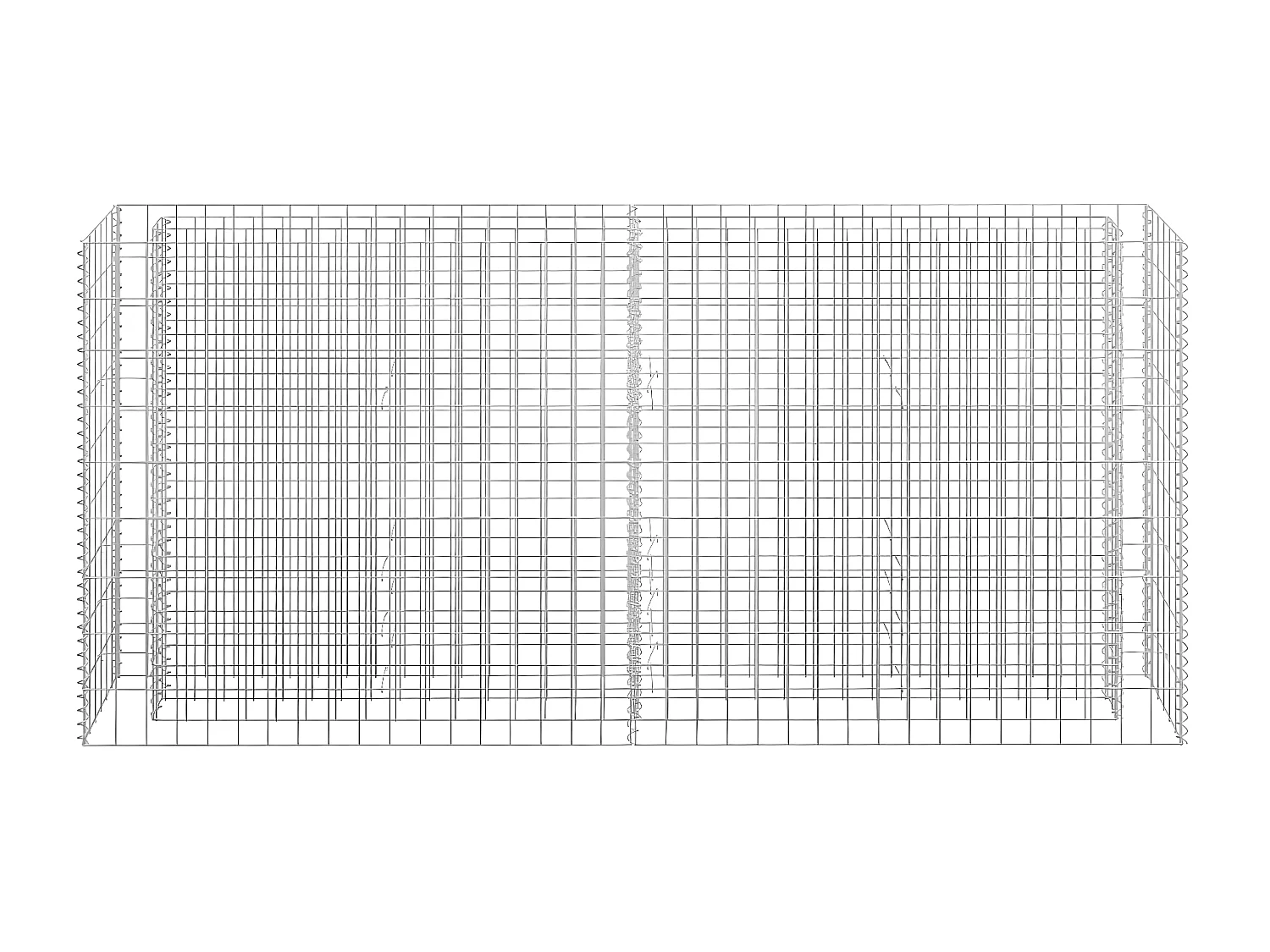 Canteiro elevado/cesto gabião 180x30x90 cm aço galvanizado PT660986
