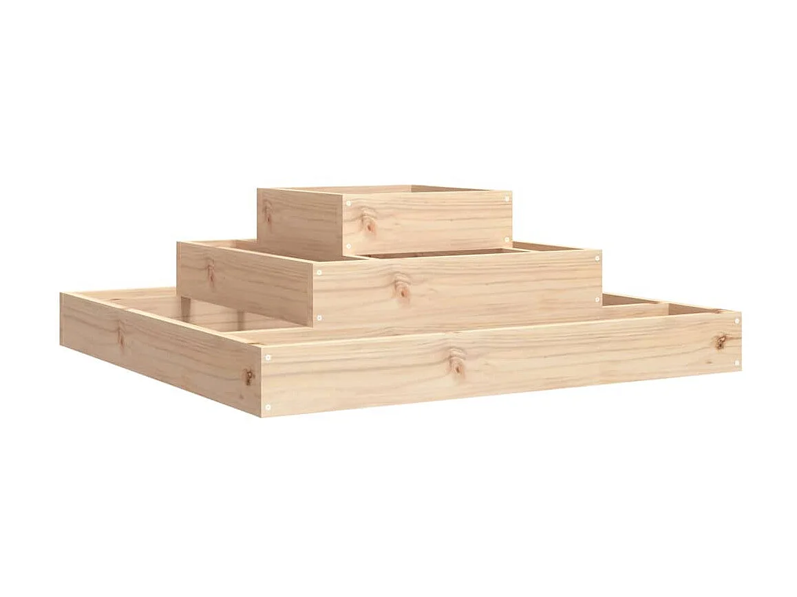 Jardinera de madera maciza de pino 80x80x27 cm ES12657