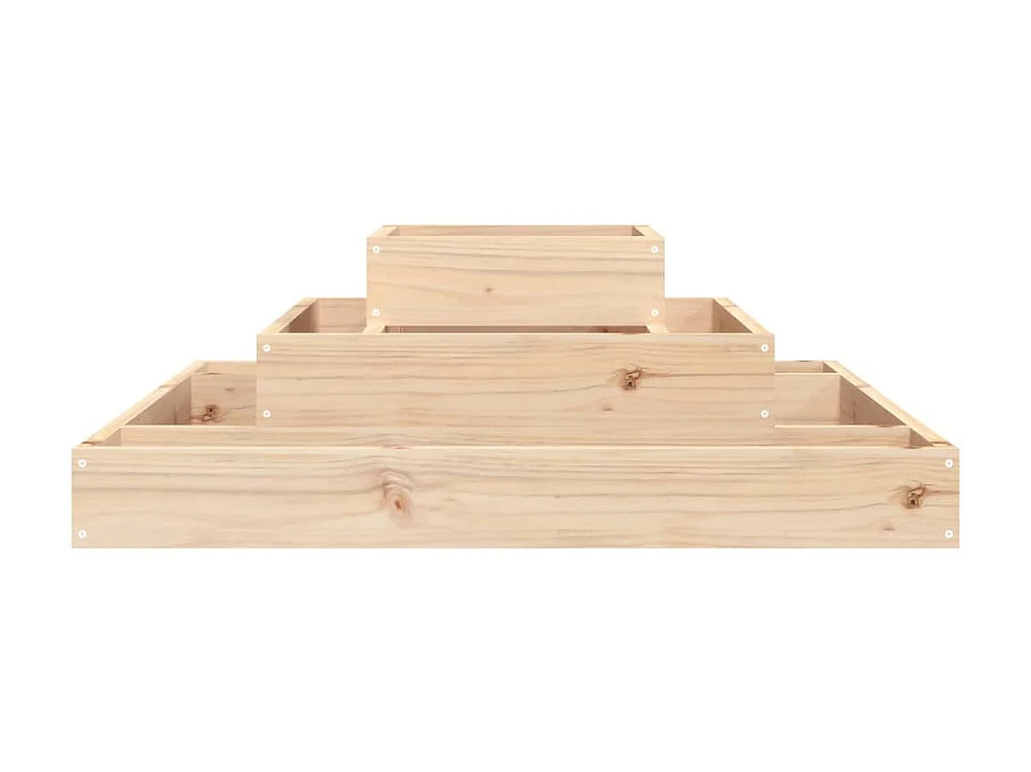 Jardinera de madera maciza de pino 80x80x27 cm ES12657