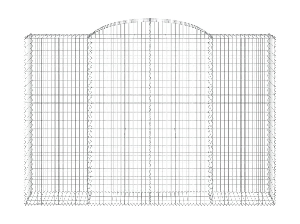 Panier de gabions arqué 300x50x200/220 cm Fer galvanisé WVGQ7352