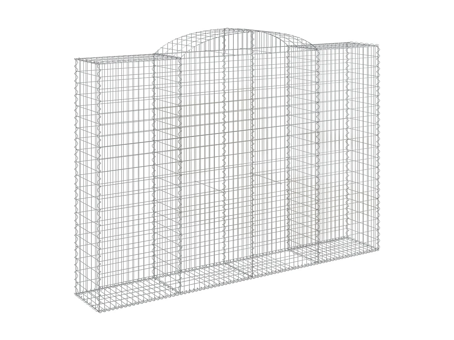 Panier de gabions arqué 300x50x200/220 cm Fer galvanisé WVGQ7352