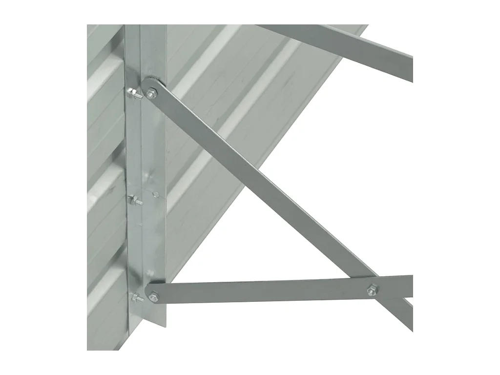 Jardinera de jardín de acero galvanizado marrón 400x80x77 cm ES88458