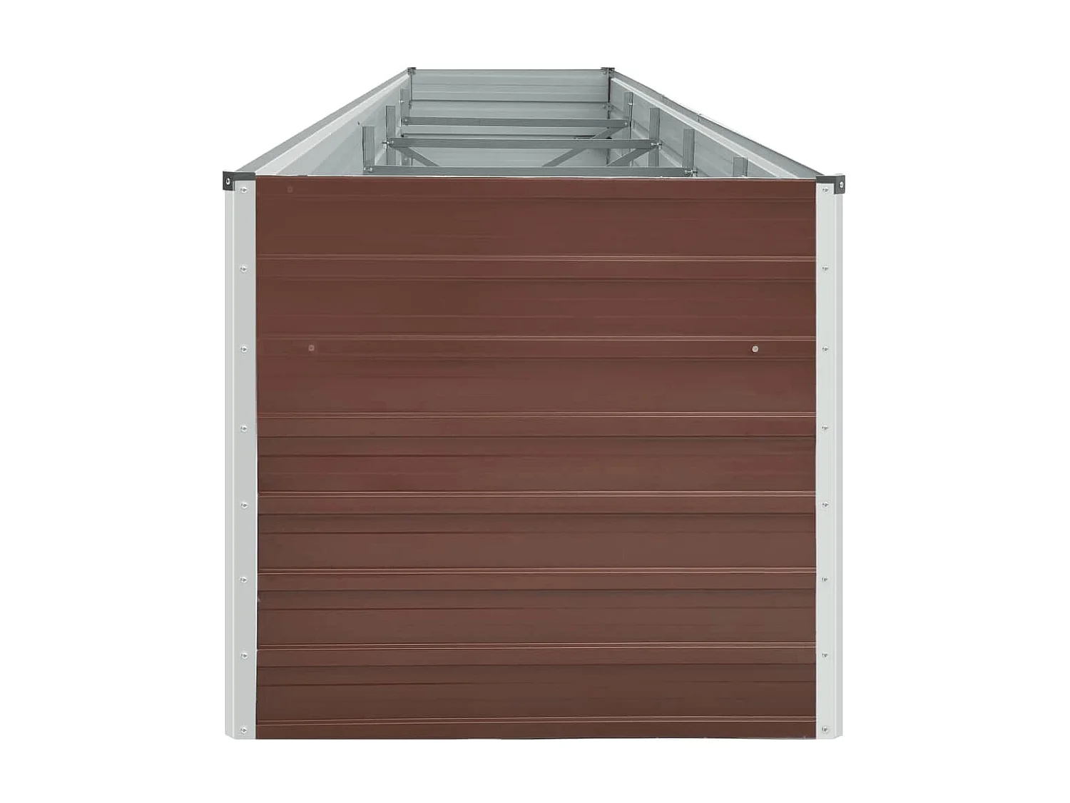 Plantenbak verhoogd 400x80x77 cm gegalvaniseerd staal bruin