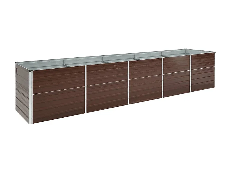 Plantenbak verhoogd 400x80x77 cm gegalvaniseerd staal bruin