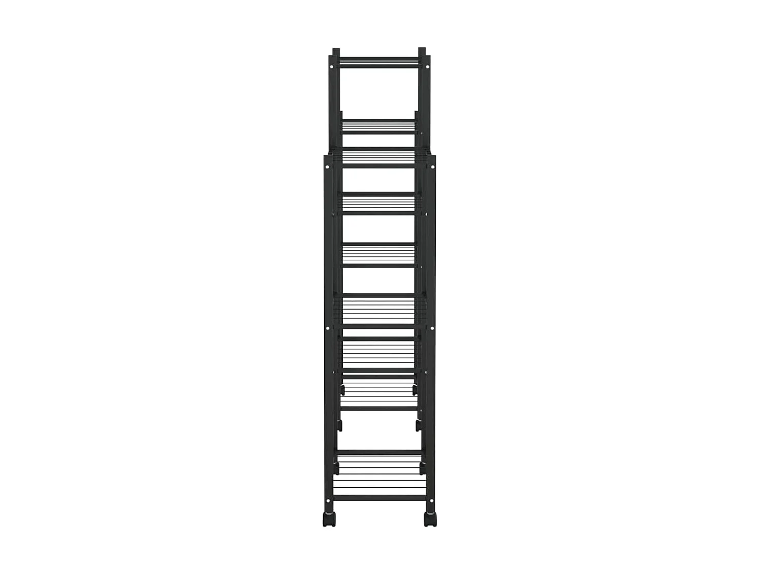 Soporte para flores con ruedas hierro negro 83x25x100 cm ES97009