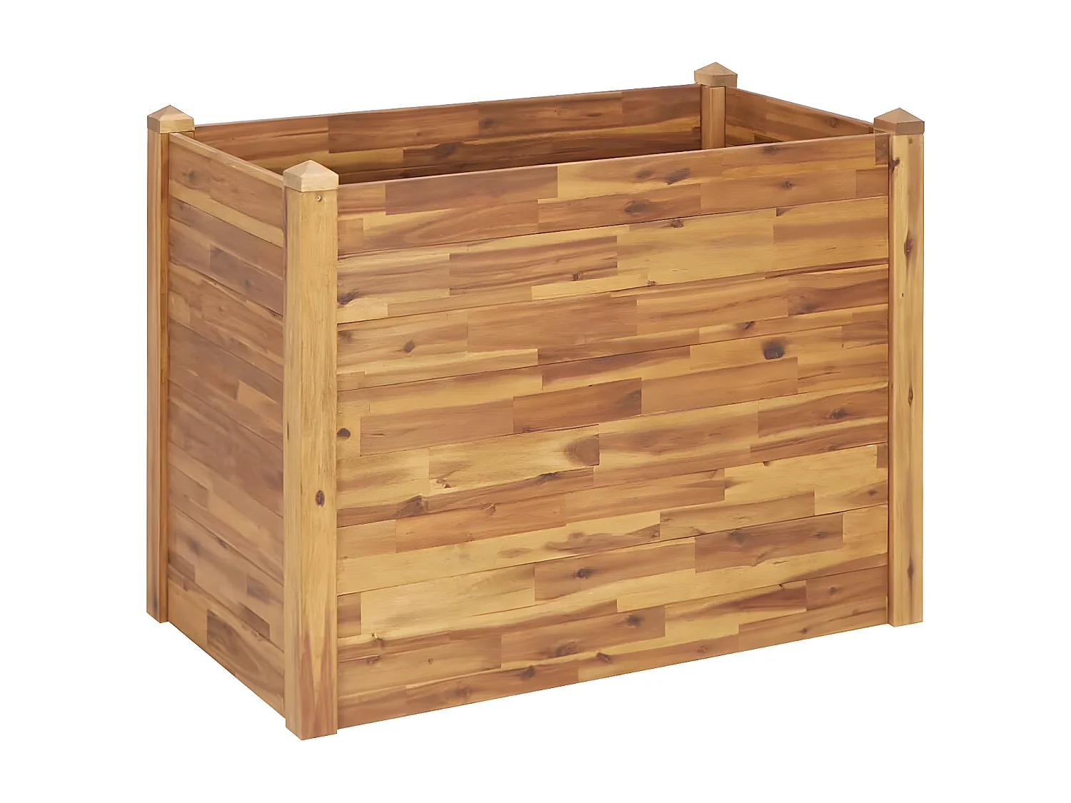 Jardinera de madera maciza de acacia 110x60x84 cm ES62655