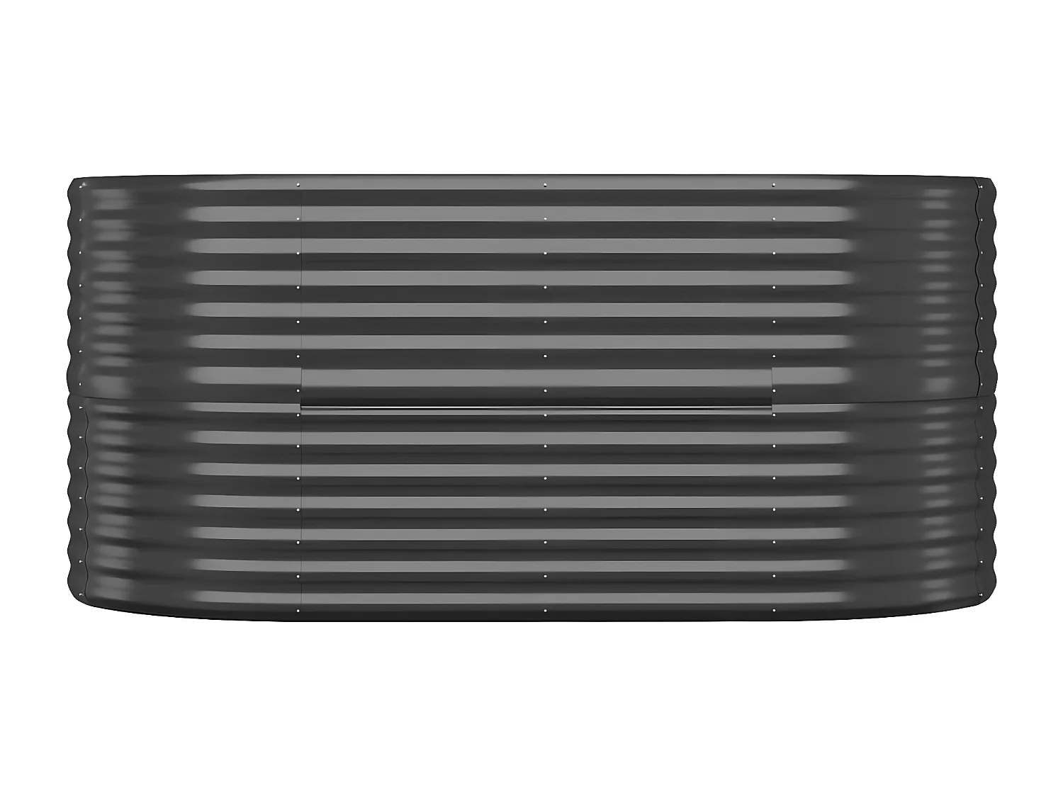 Jardinera arriate acero recubierto polvo antracita 152x80x68 cm ES43592