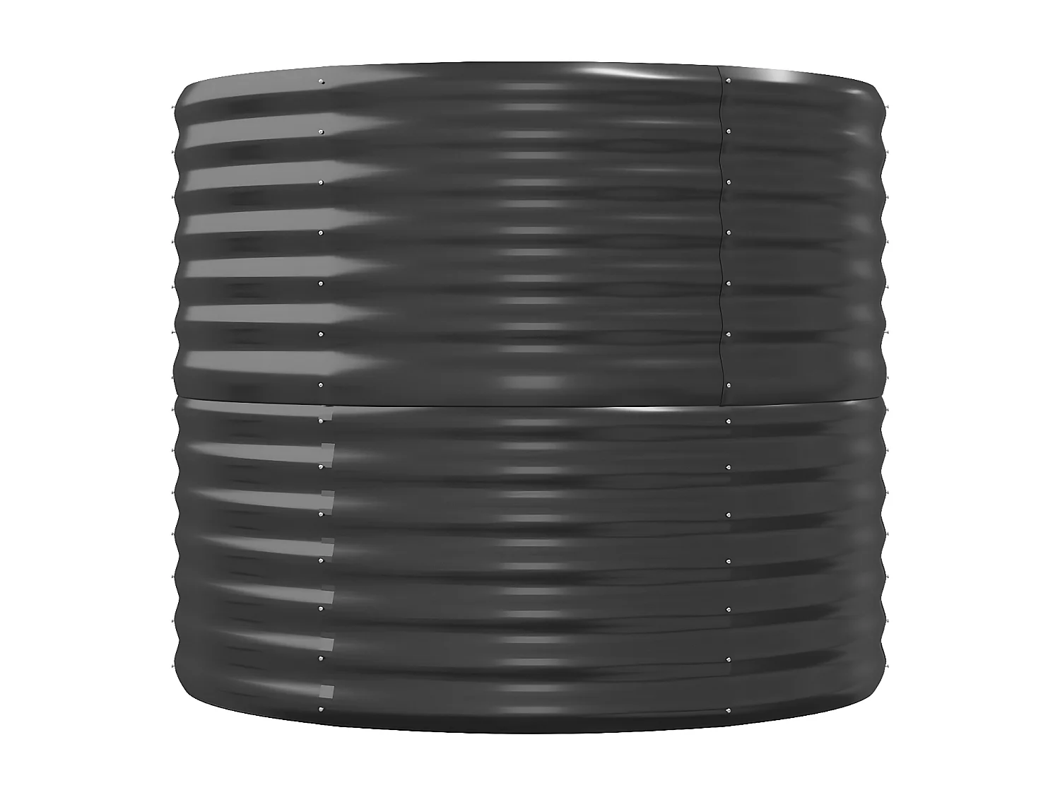 Jardinera arriate acero recubierto polvo antracita 152x80x68 cm ES43592