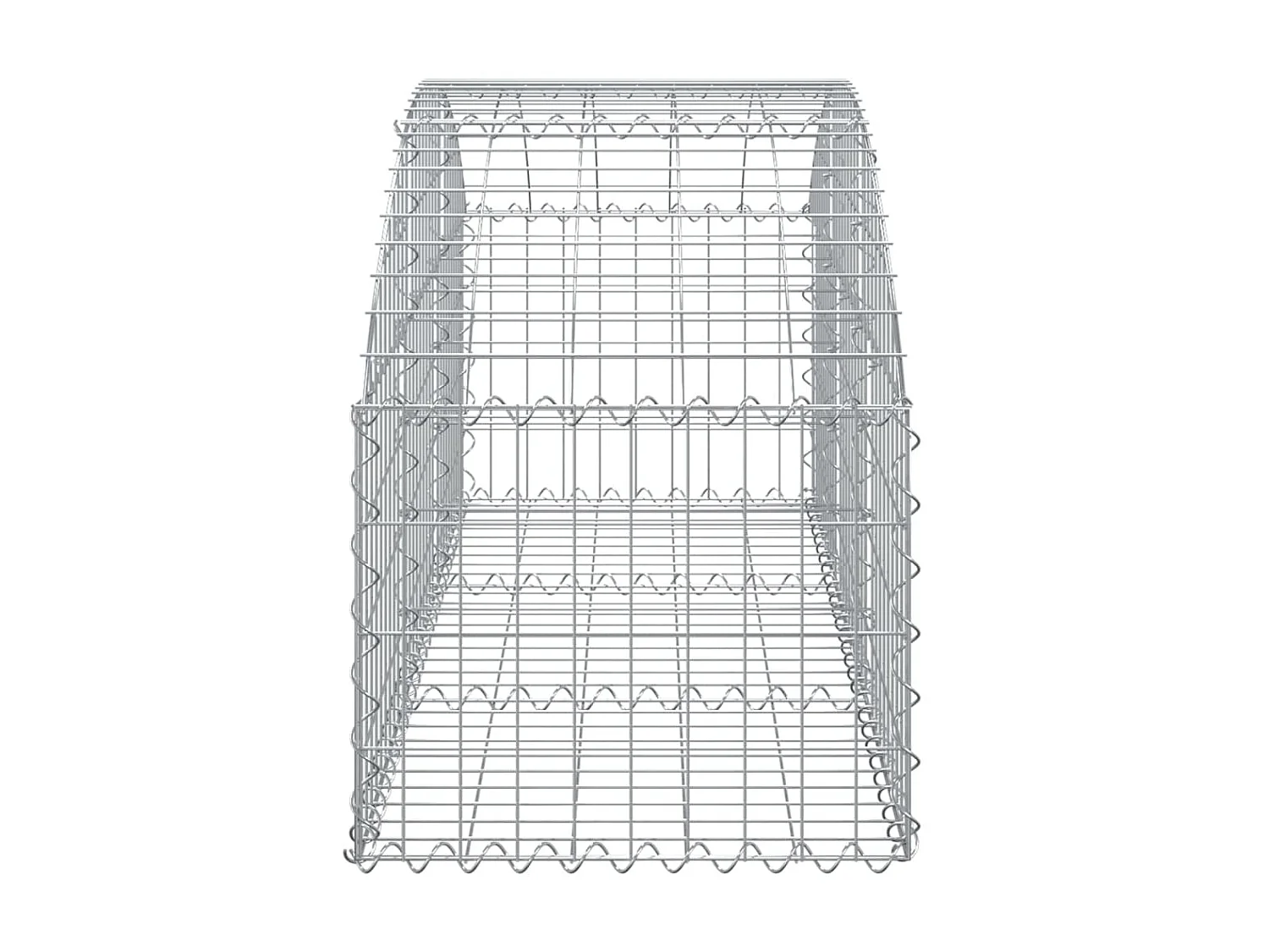 Cesta de gaviones forma arco hierro galvanizado 150x50x40/60 cm ES30838