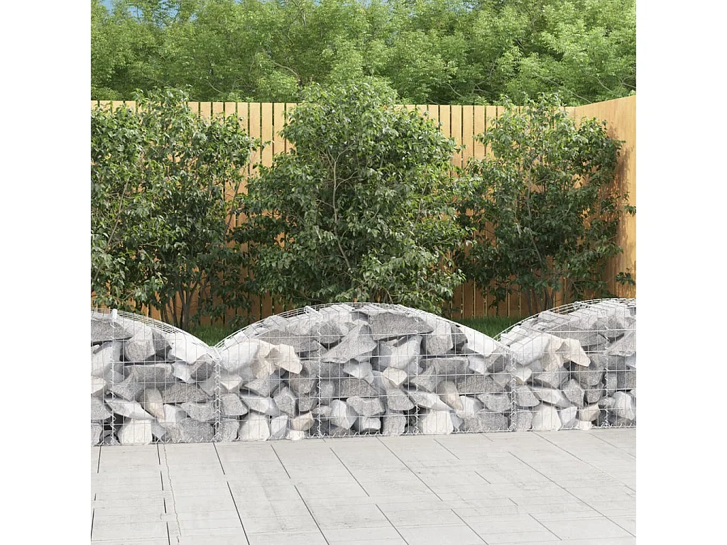 Panier de gabions arqué 150x50x40/60 cm Fer galvanisé WVGQ6082