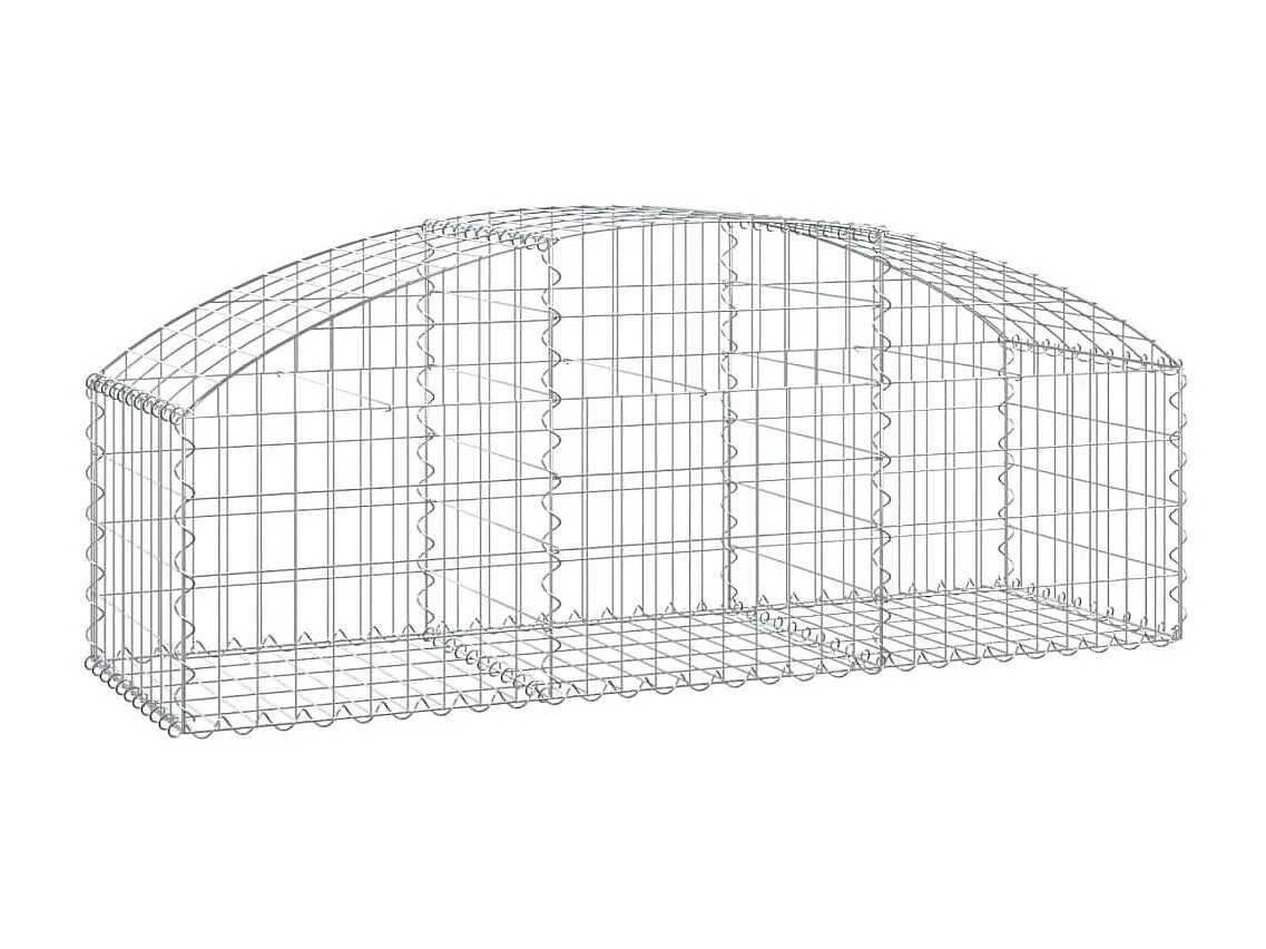 Panier de gabions arqué 150x50x40/60 cm Fer galvanisé WVGQ6082
