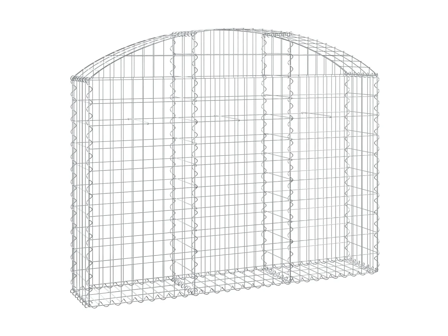 Cesta gaviones forma arco hierro galvanizado 150x30x100/120 cm ES58991