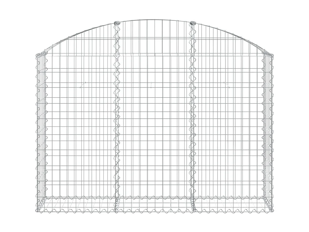 Cesta gaviones forma arco hierro galvanizado 150x30x100/120 cm ES58991