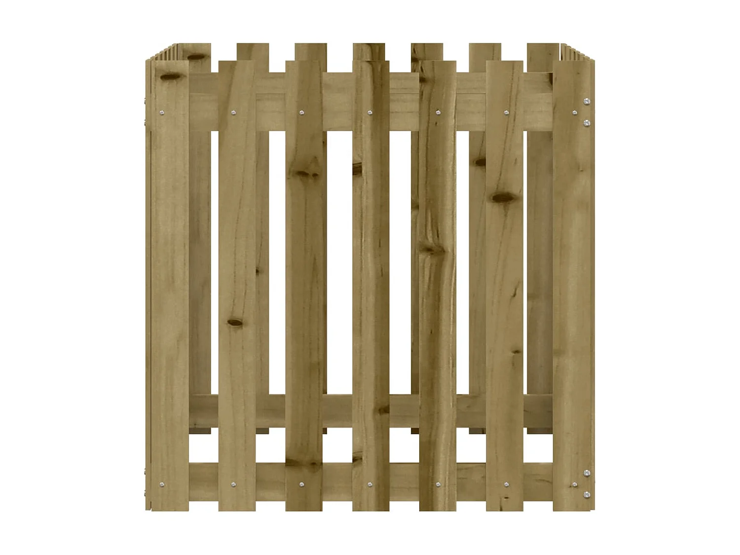 Vaso de jardim c/ design de cerca 70x70x70 cm pinho impregnado PT235522