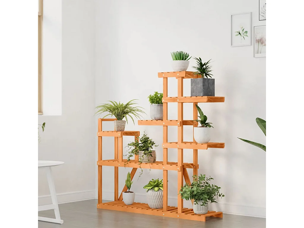 Suporte de plantas 110x25x111 cm madeira de abeto maciça PT347276