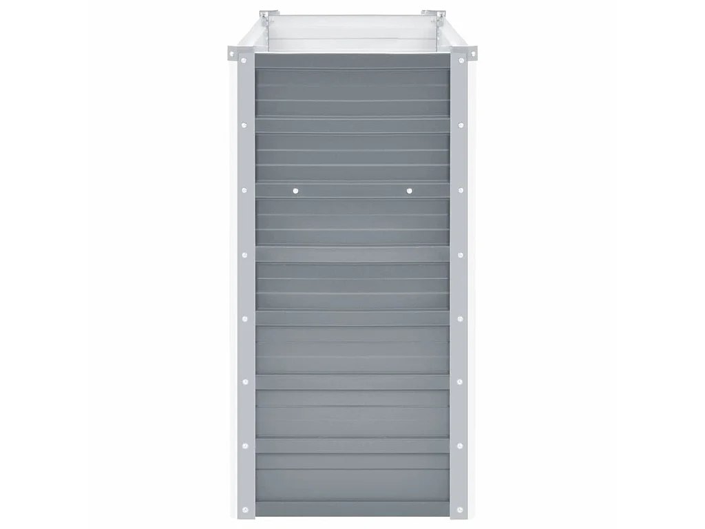 Jardinera de jardín de acero galvanizado gris 160x40x77 cm ES37565