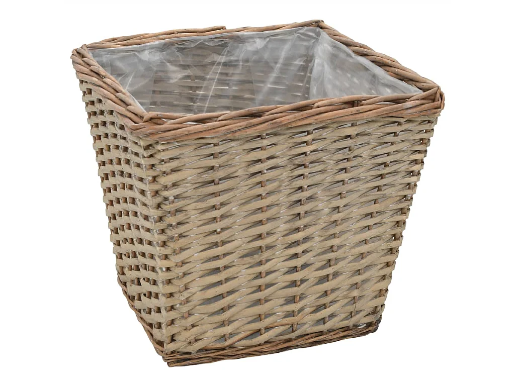 Jardinera de mimbre con forro de PE 3 unidades ES45796