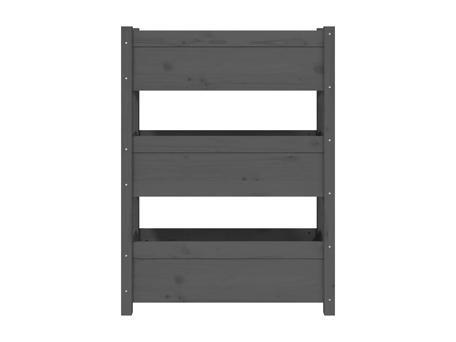 Jardinière Gris 77x25x104,5 cm Bois massif de pin BE4035