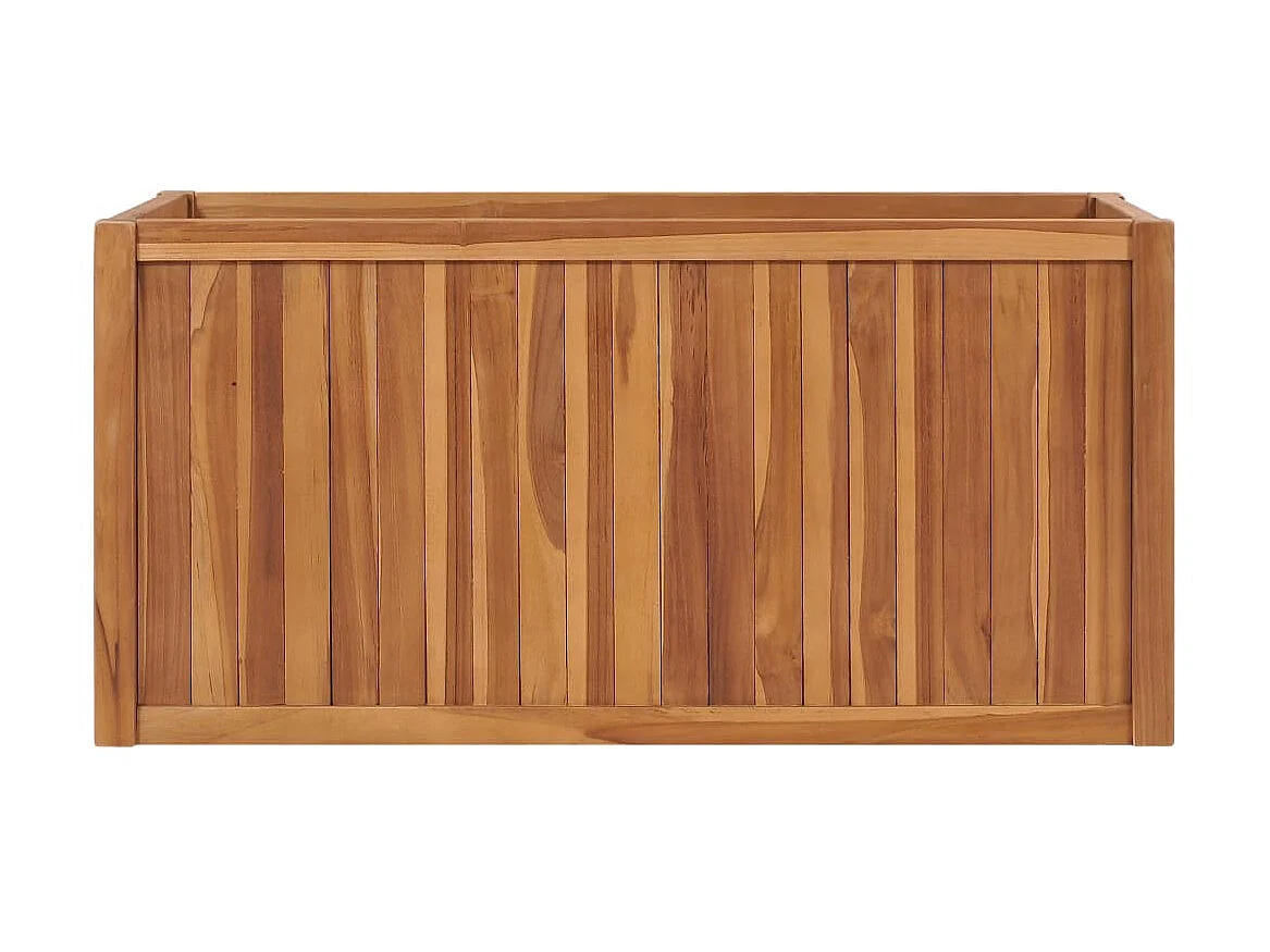 Jardinera elevado madera maciza de teca 100x50x50 cm ES83610