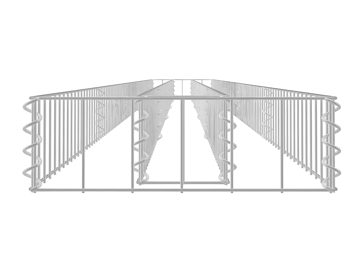 Arriate de gaviones de acero galvanizado 450x30x10 cm ES98468