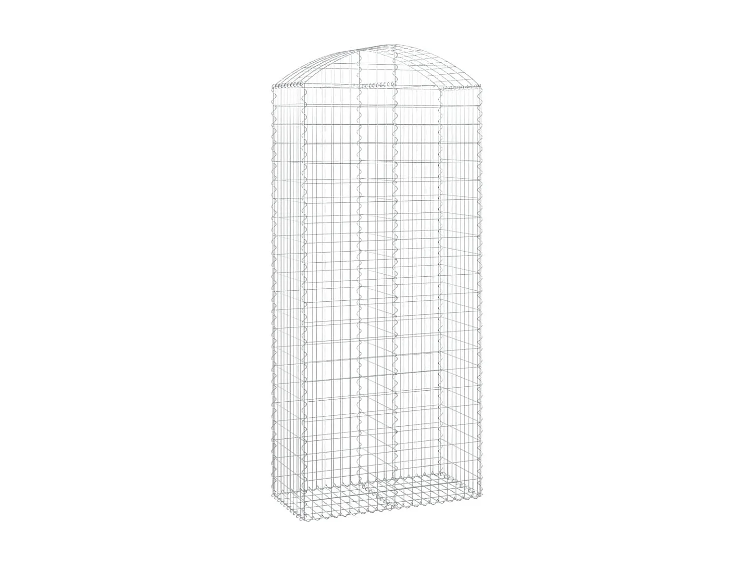 Cesta gaviones forma arco hierro galvanizado 100x50x220/240 cm ES82128