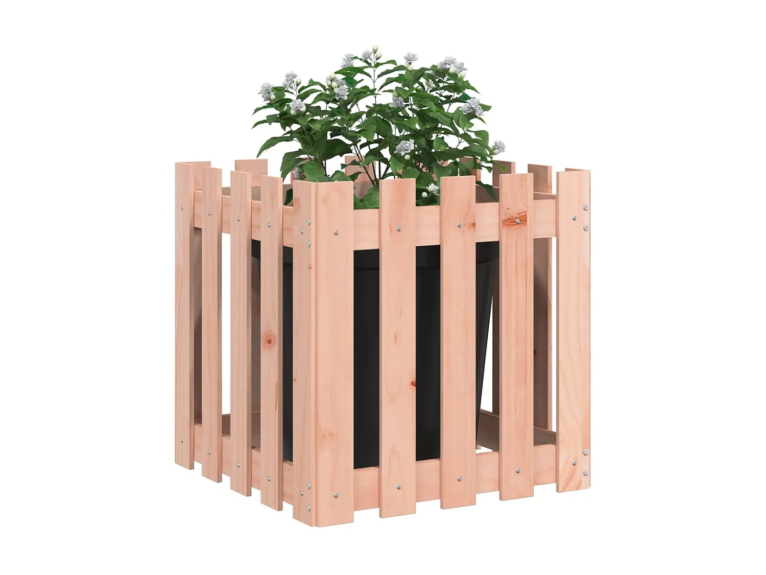 Vaso jardim c/ design cerca 50x50x50 cm madeira douglas maciça PT214279