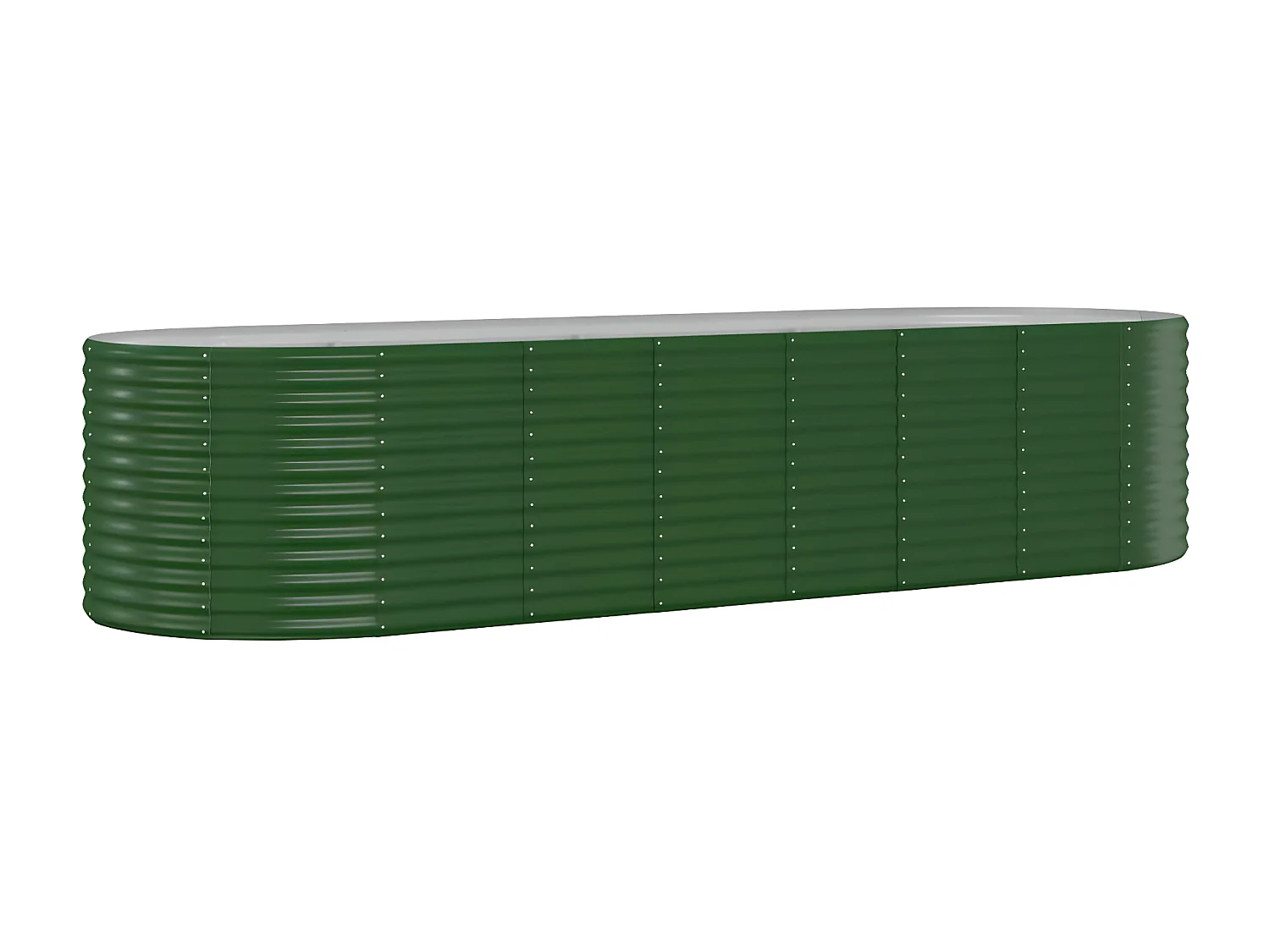 Plantenbak 322x100x68 cm gepoedercoat staal groen