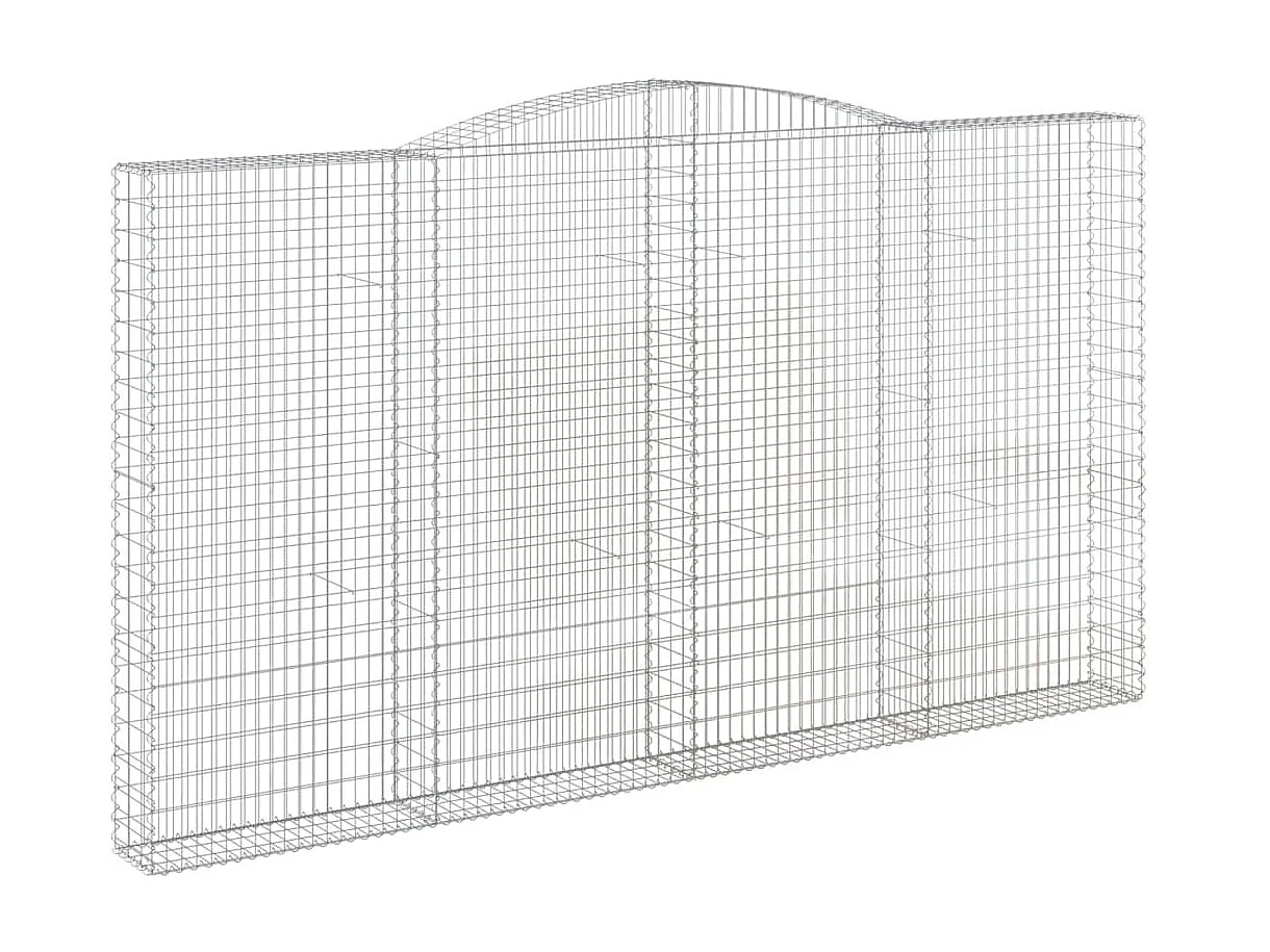 Cesta gaviones forma arco hierro galvanizado 400x30x220/240 cm ES66493