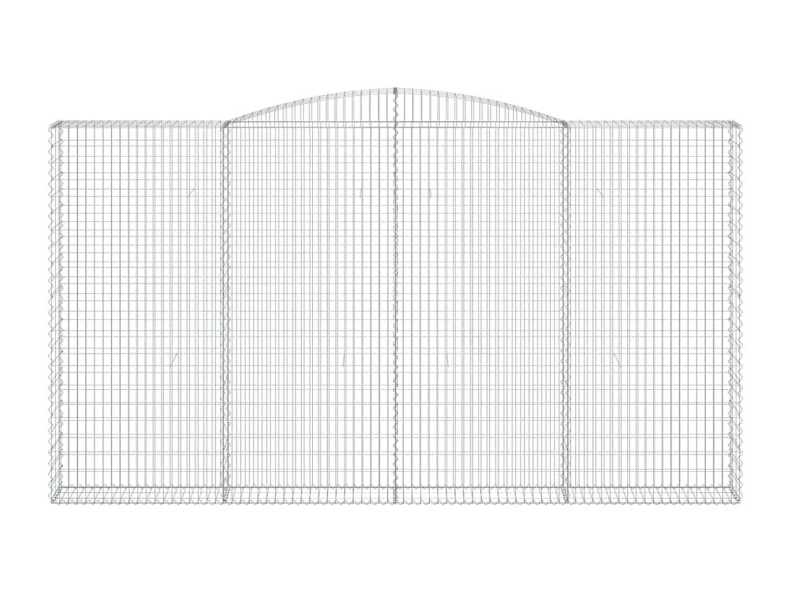 Cesta gaviones forma arco hierro galvanizado 400x30x220/240 cm ES66493