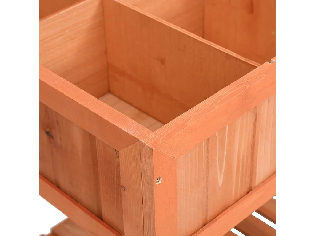 Jardinera huerto madera maciza de abeto 80x60x80 cm ES98897