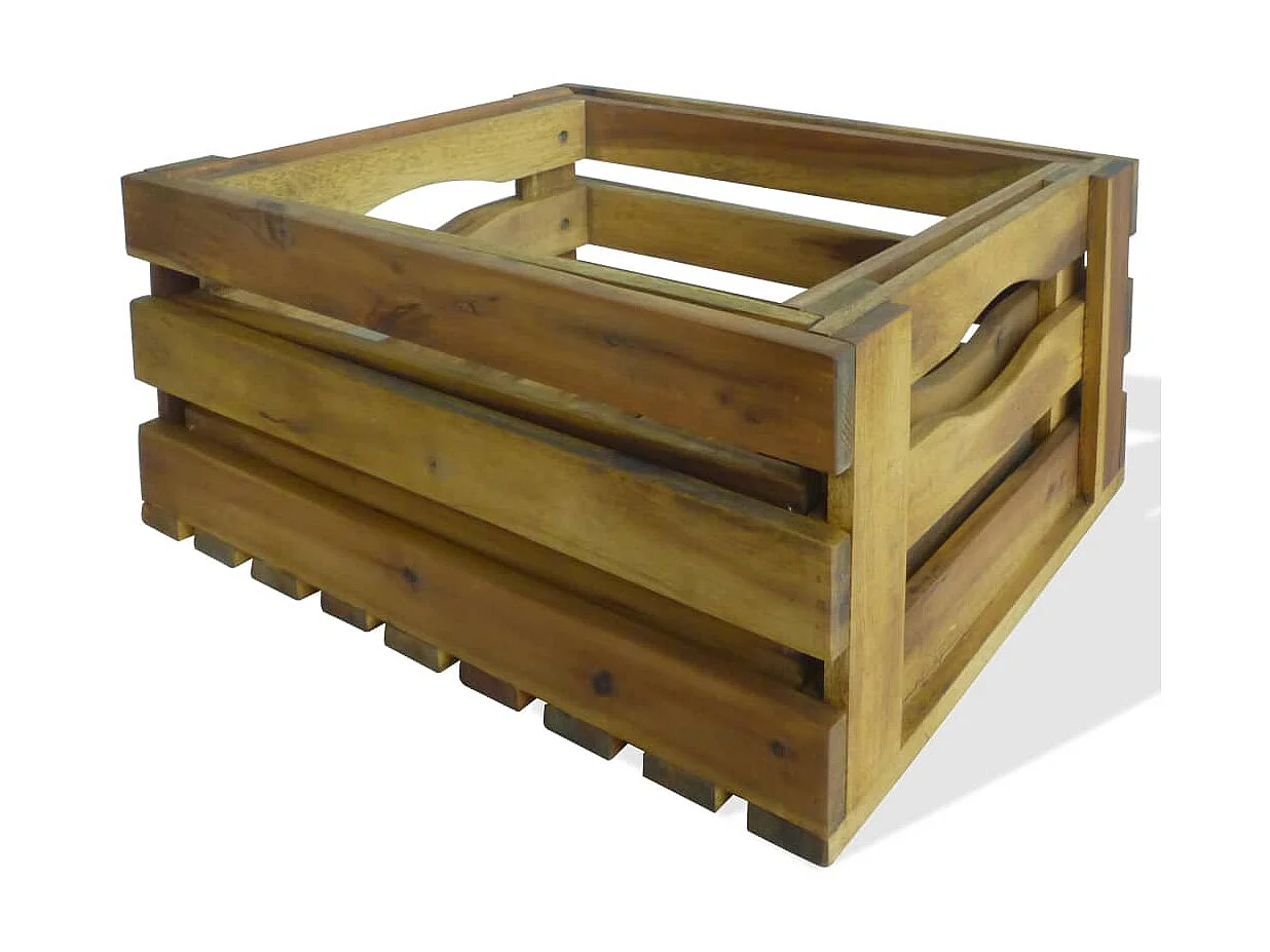 Jardinière Caisse à pommes 2 pcs Bois d'acacia massif BE1562