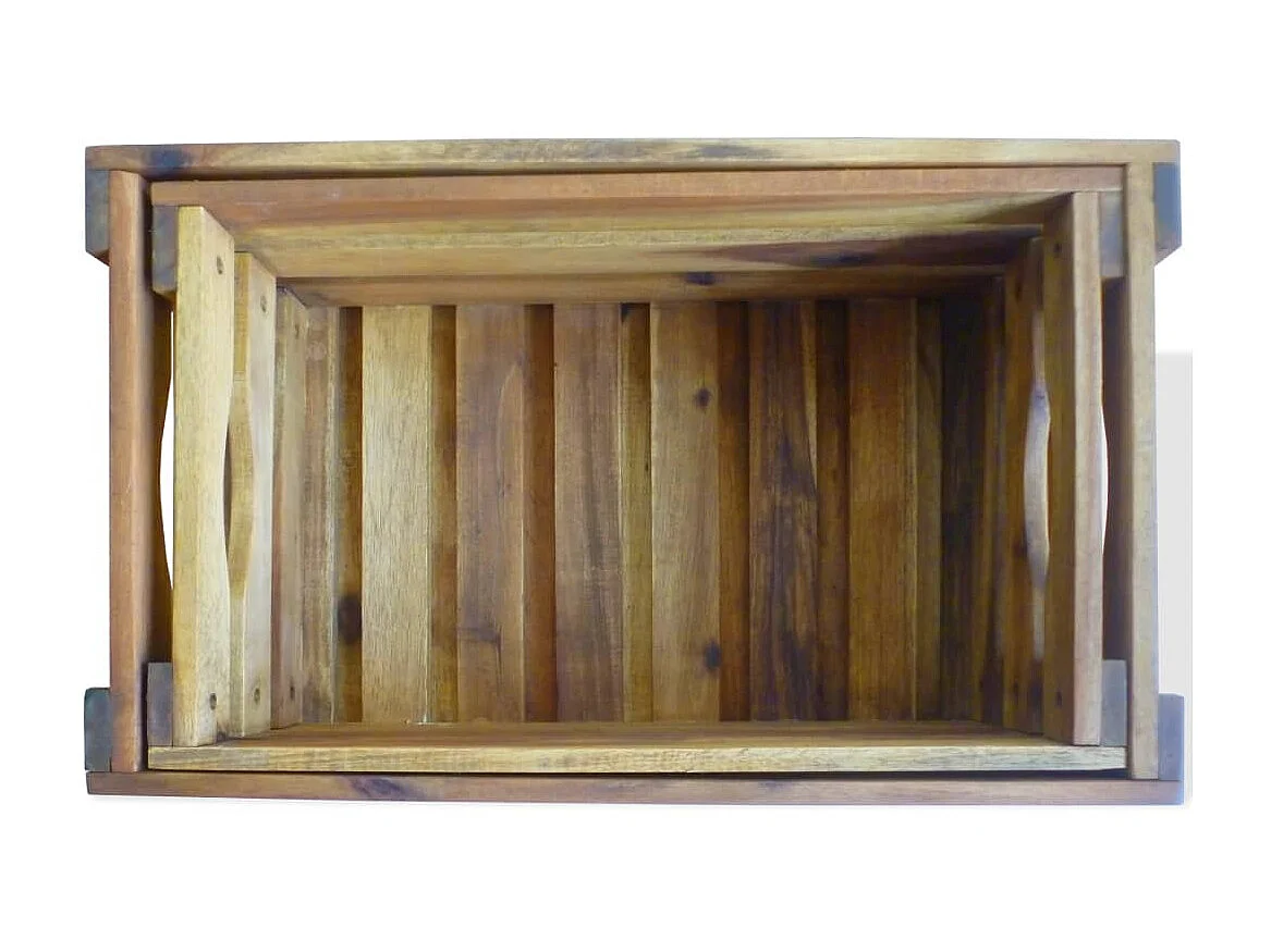 Jardinière Caisse à pommes 2 pcs Bois d'acacia massif BE1562