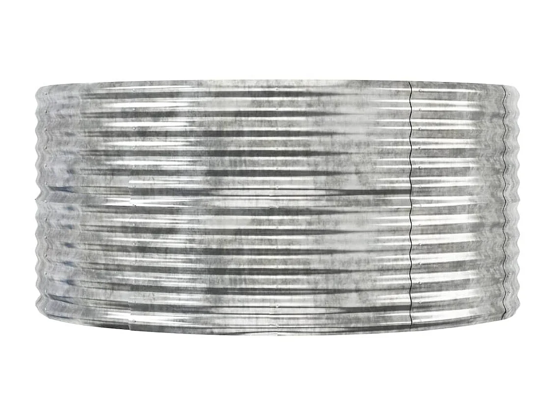 Jardinera arriate acero recubrimiento polvo plata 291x140x68 cm ES27952