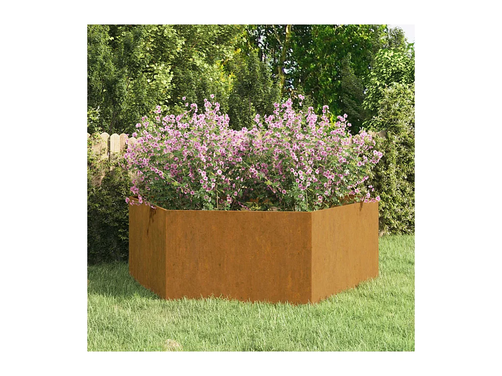 Jardinière Rouillé 138x120x45 cm Acier corten BE1058