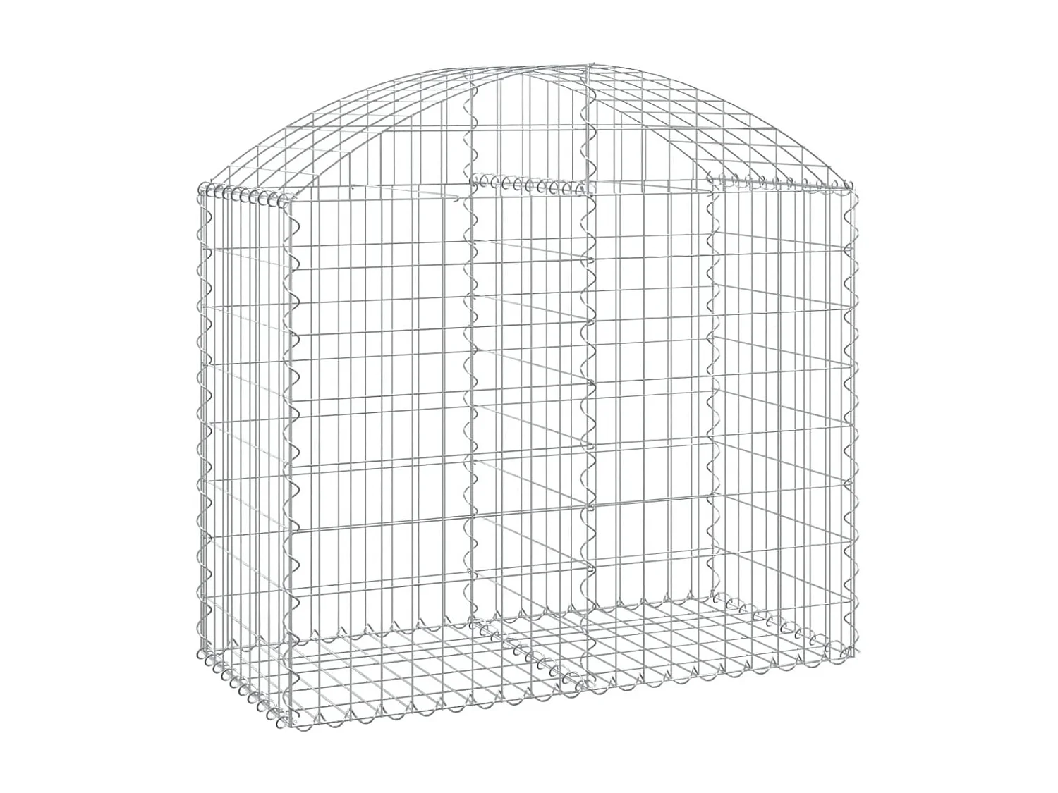 Panier de gabions arqué 100x50x80/100 cm Fer galvanisé WVGQ9691