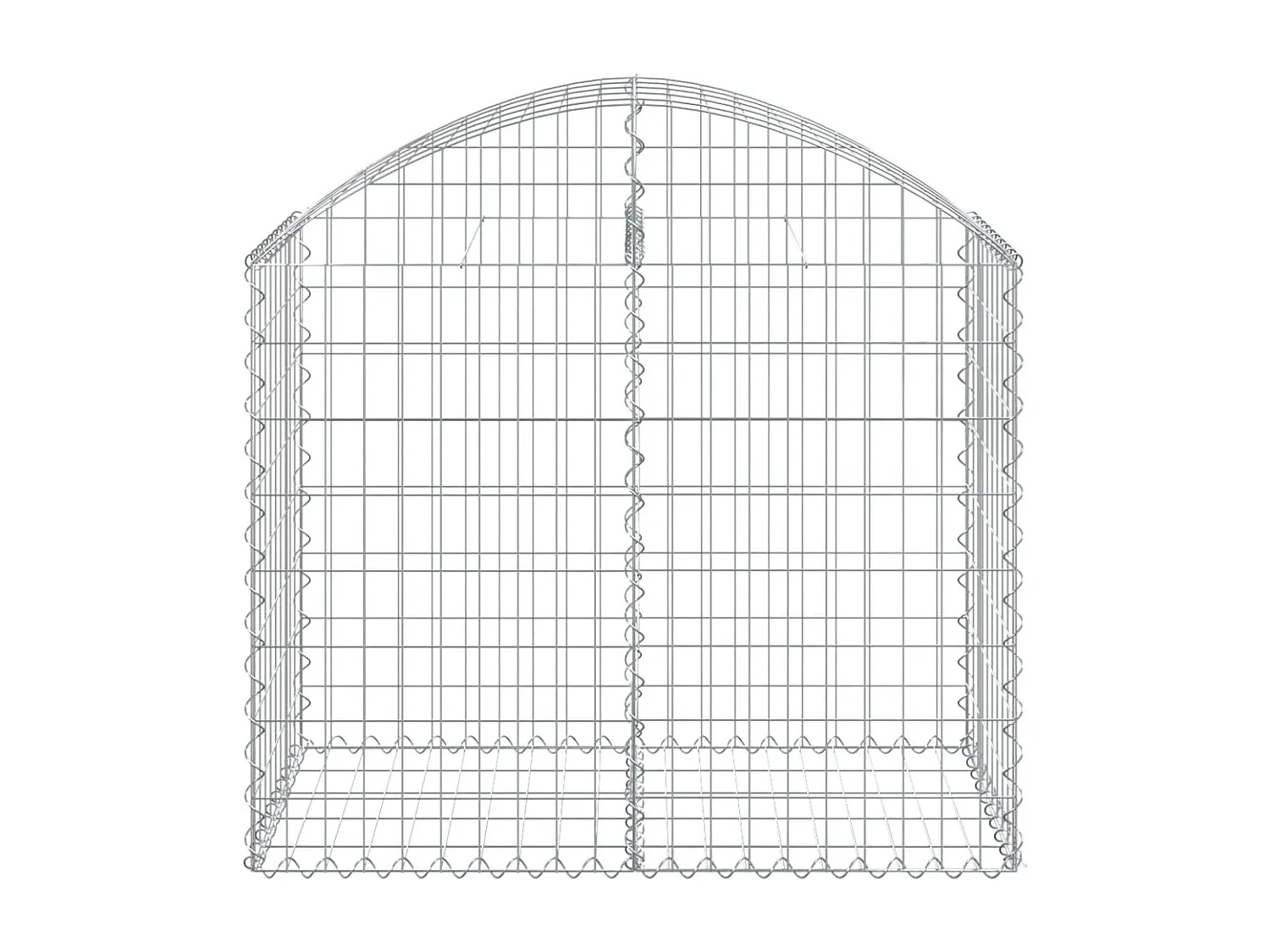 Panier de gabions arqué 100x50x80/100 cm Fer galvanisé WVGQ9691