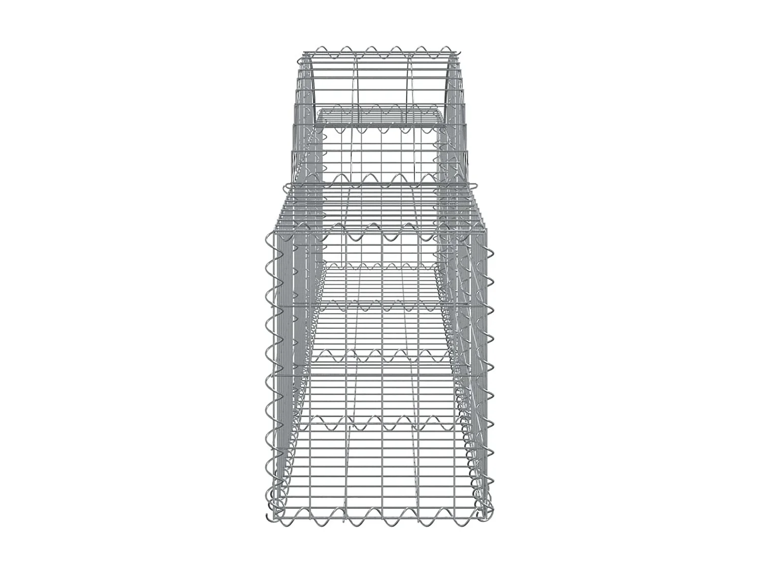 Cestas de gaviones 4 uds forma de arco hierro 200x30x40/60 cm ES21992