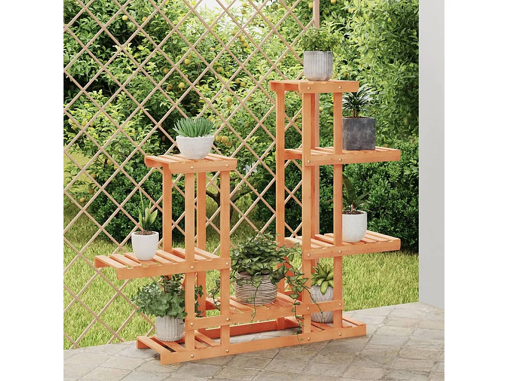 Suporte de plantas 95x25x96 cm madeira de abeto maciça PT572519