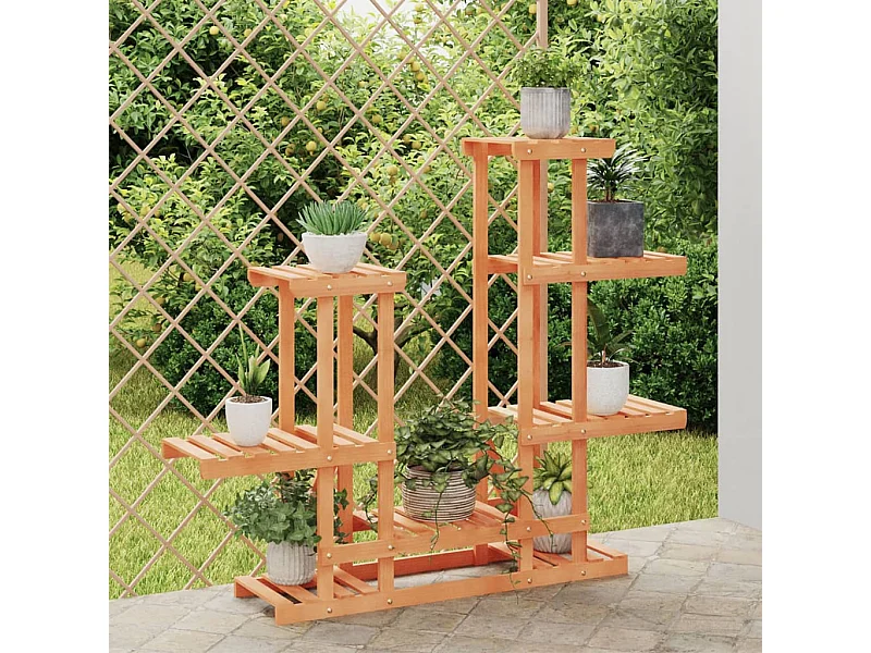 Jardinière Support à fleurs 95x25x96 cm bois massif de sapin BE5560