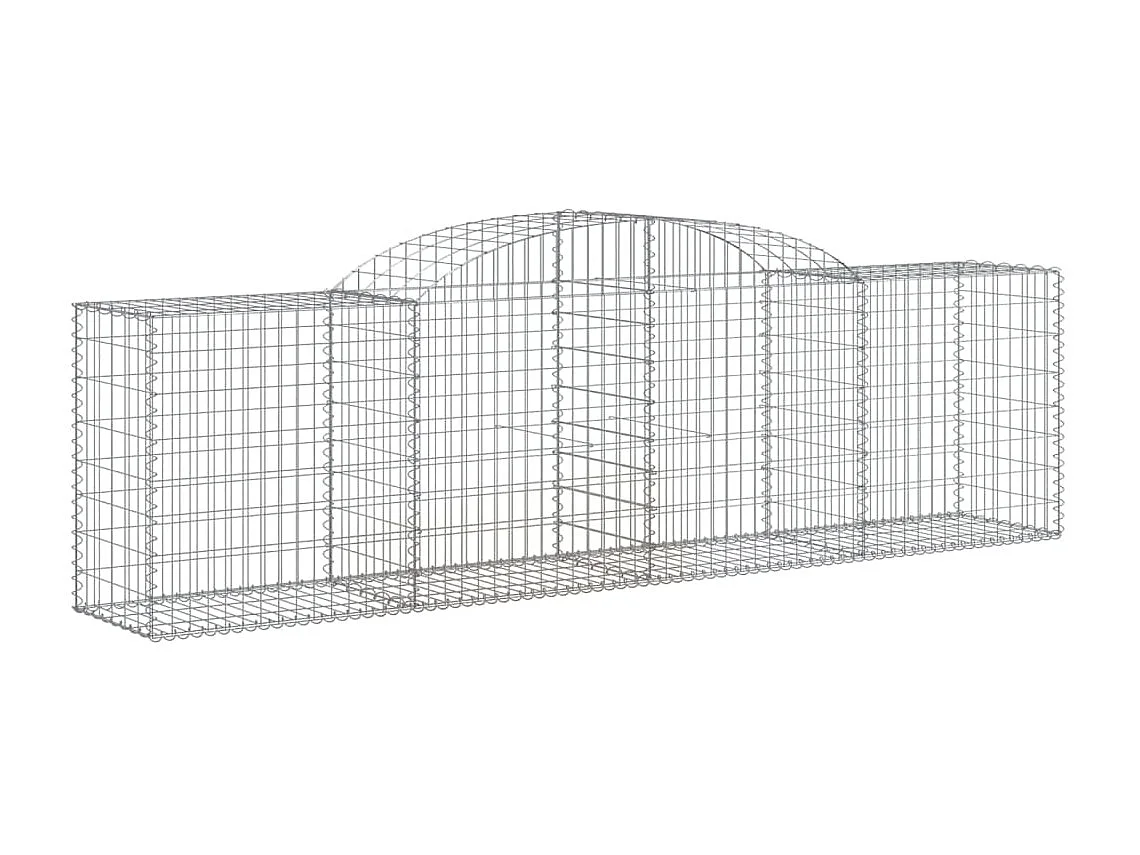 Cesta de gaviones forma arco hierro galvanizado 300x50x80/100cm ES32604