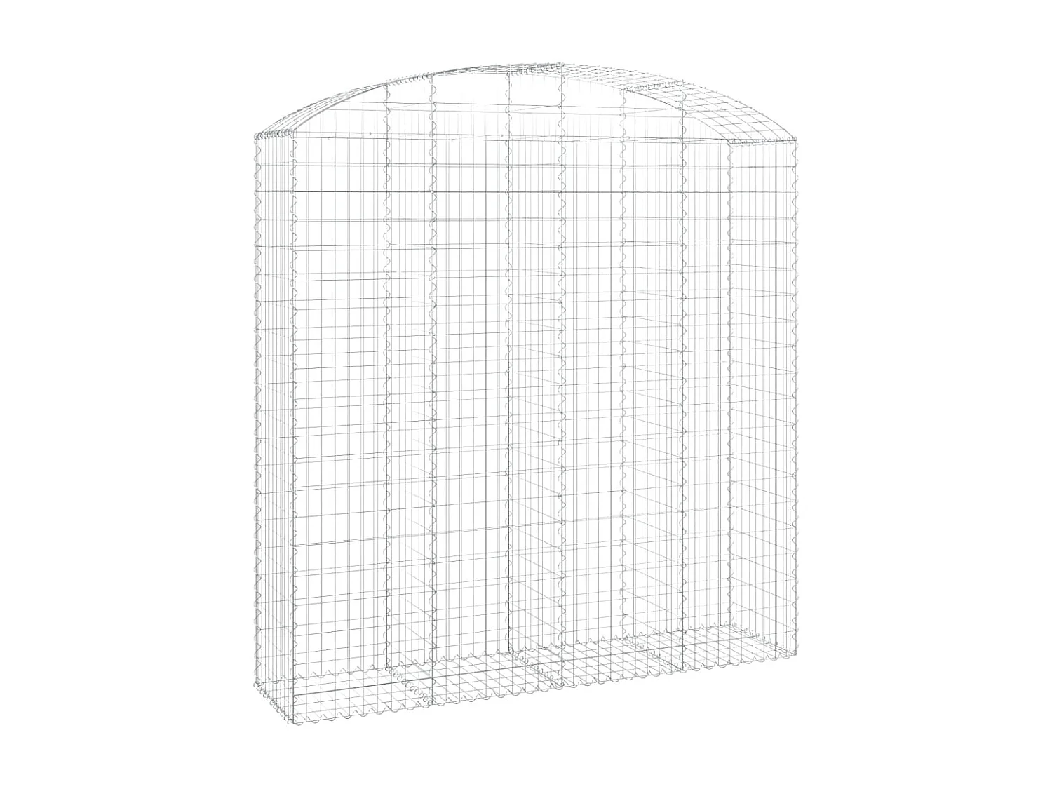 Cesta gaviones forma arco hierro galvanizado 200x50x200/220 cm ES57338