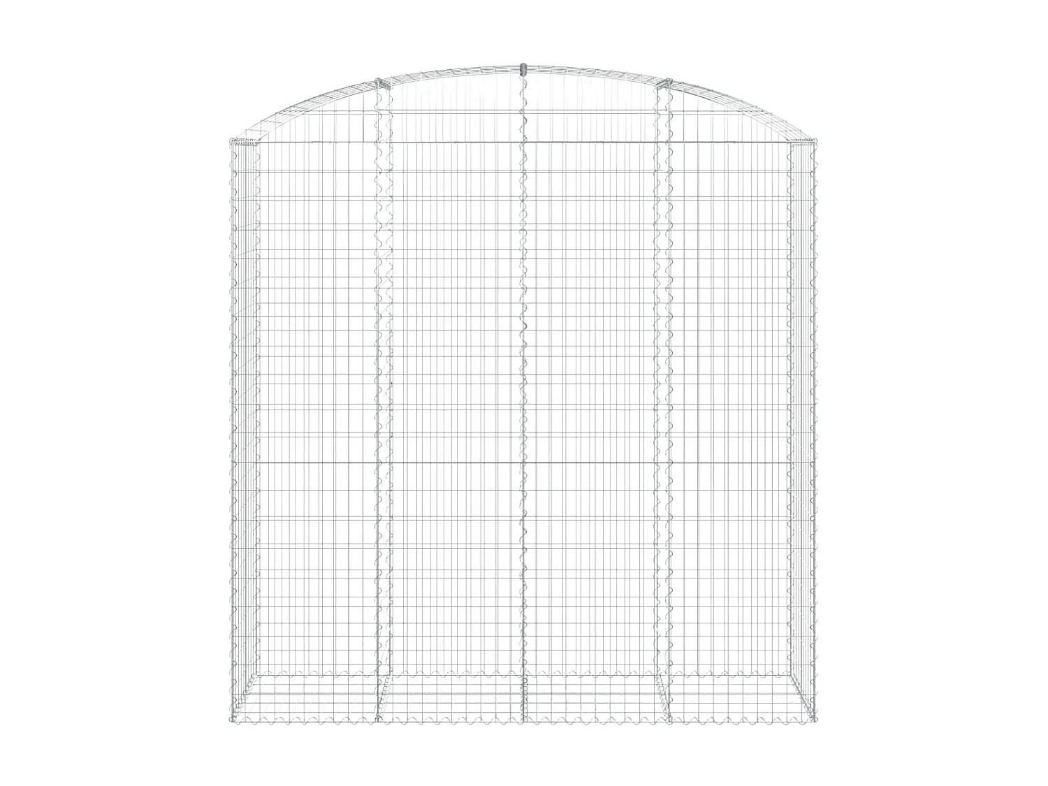 Cesta gaviones forma arco hierro galvanizado 200x50x200/220 cm ES57338