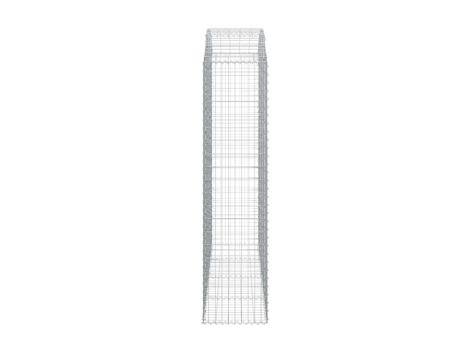 Panier de gabions arqué 200x50x200/220 cm Fer galvanisé WVGQ3761