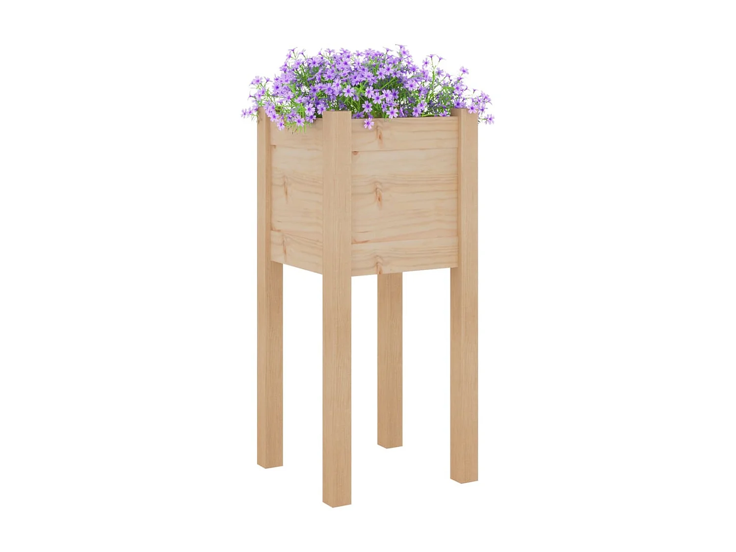 Jardinières d'extérieur 2 pcs 31x31x70 cm bois de pin massif BE2397