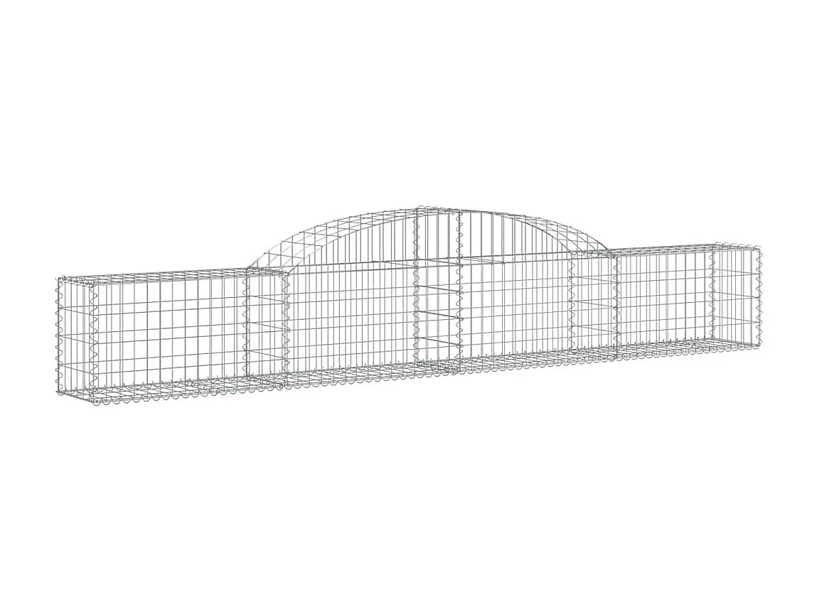 Paniers à gabions arqués 5 pcs 300x30x40/60 cm fer galvanisé WVGQ8797