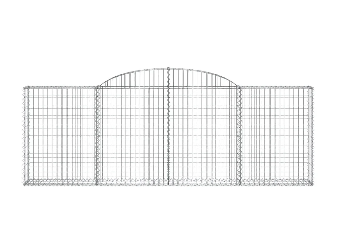 Cestas de gaviones 3 uds forma de arco hierro 300x30x100/120 cm ES47392